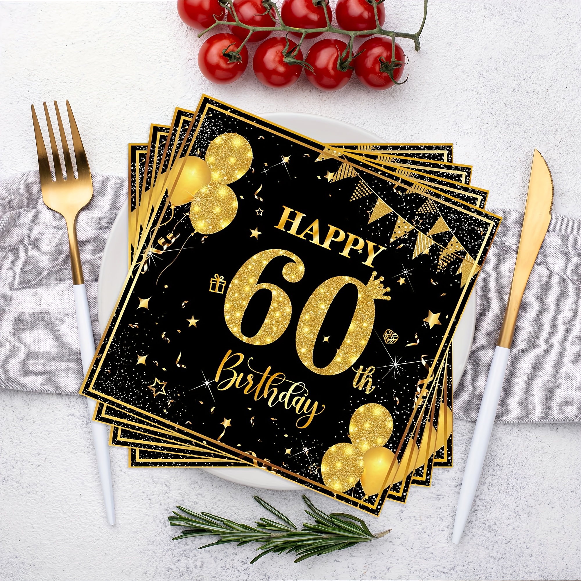 Mayin 60. Geburtstag Diadem & Schärpe Set - Goldene Krone Mit Strass & Schwarze Satin-Schärpe