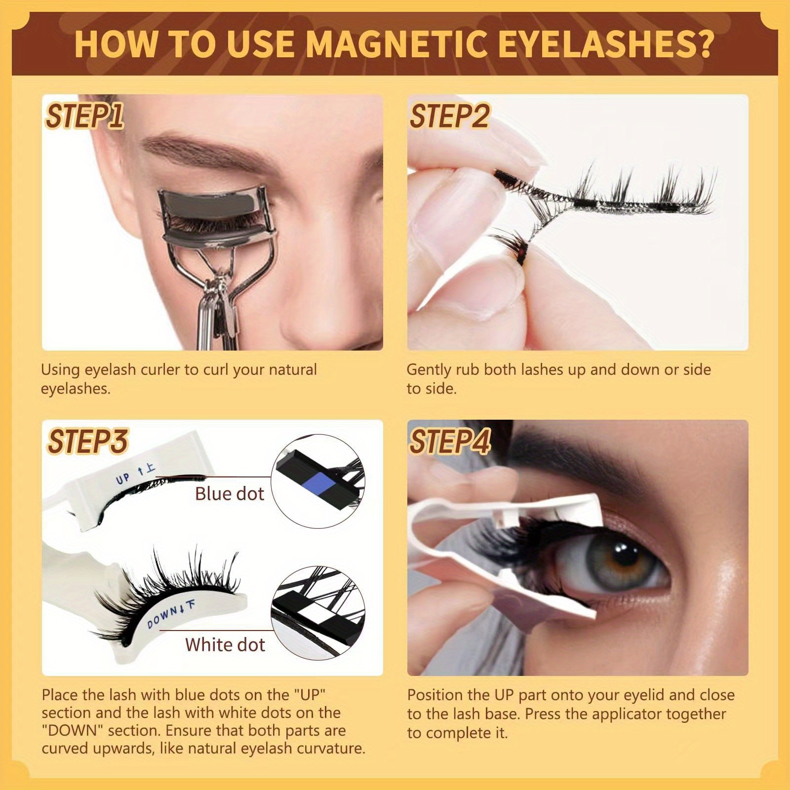 Magnetische Wimpern Natural Look – Einfach Anzubringen, Für Natürlichen Volumen-Effekt