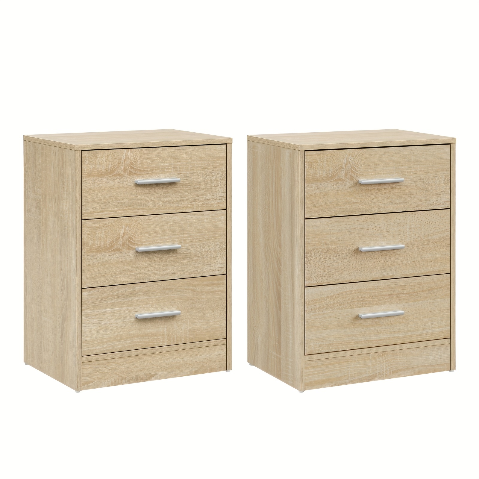 Set Of 2 Nightstands Featuring Drawers, Ideal For Bedroom Use. This Multifunctional Side Table Includes 3 Drawers And Can Serve As A Bedside Or Dressing Table, While A Chest With 5 Drawers Is