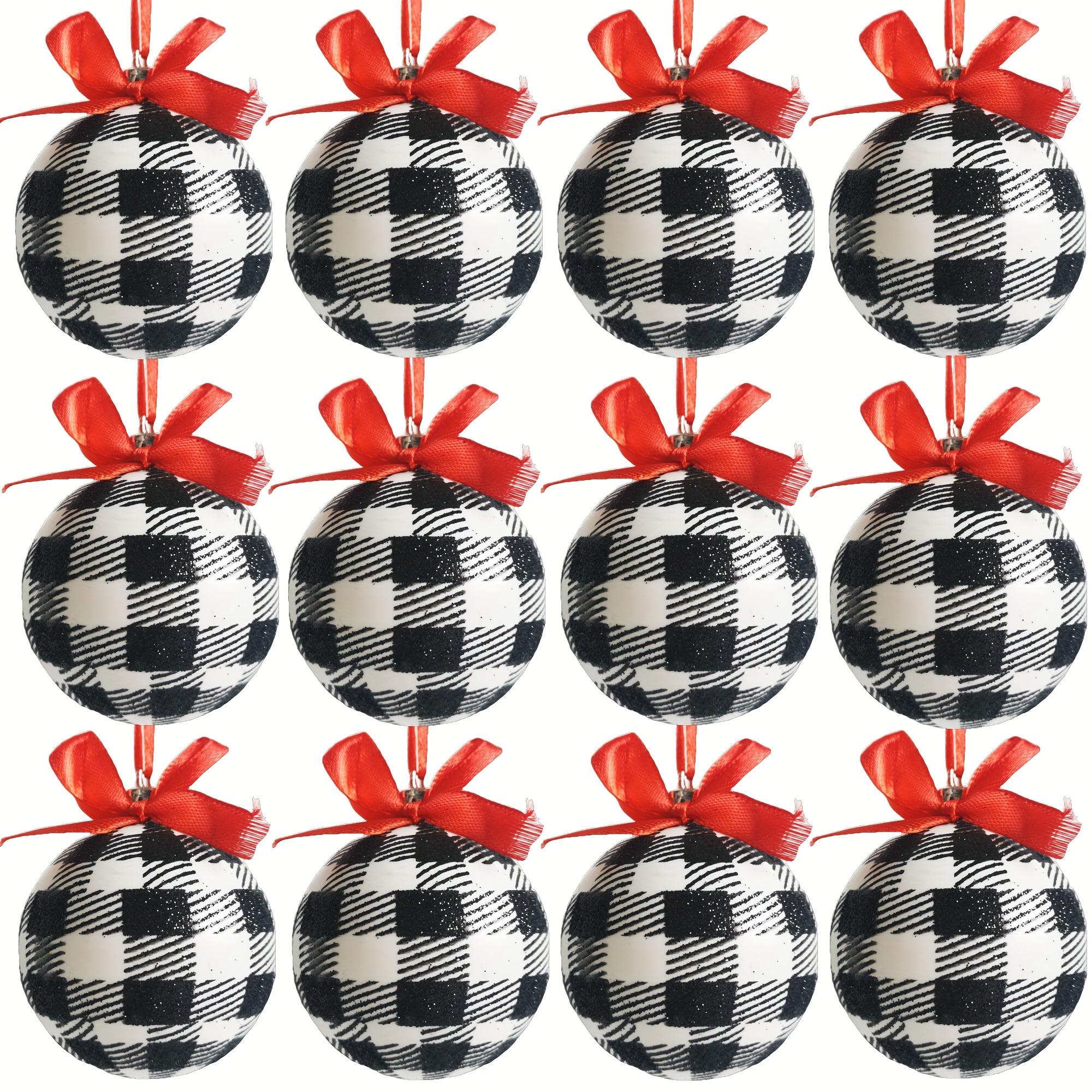 

12pcs Christmas Ornaments - 2.4" Shatterproof Hanging For , For Halloween & Christmas Decorations, & Accessories