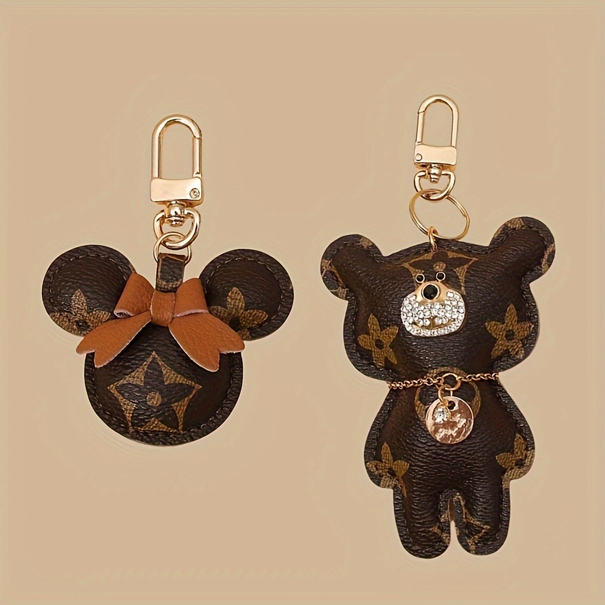 

1pc Bear Keychain, Accents, Decorative Ladies Key ,
