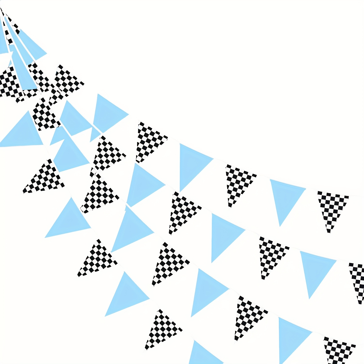 4pcs Racing Theme Party Banner Pennants, //yellow Black And White Checkered Racing Banner, Suitable For Racing Theme Birthday Party, Outdoor Camping Decorations