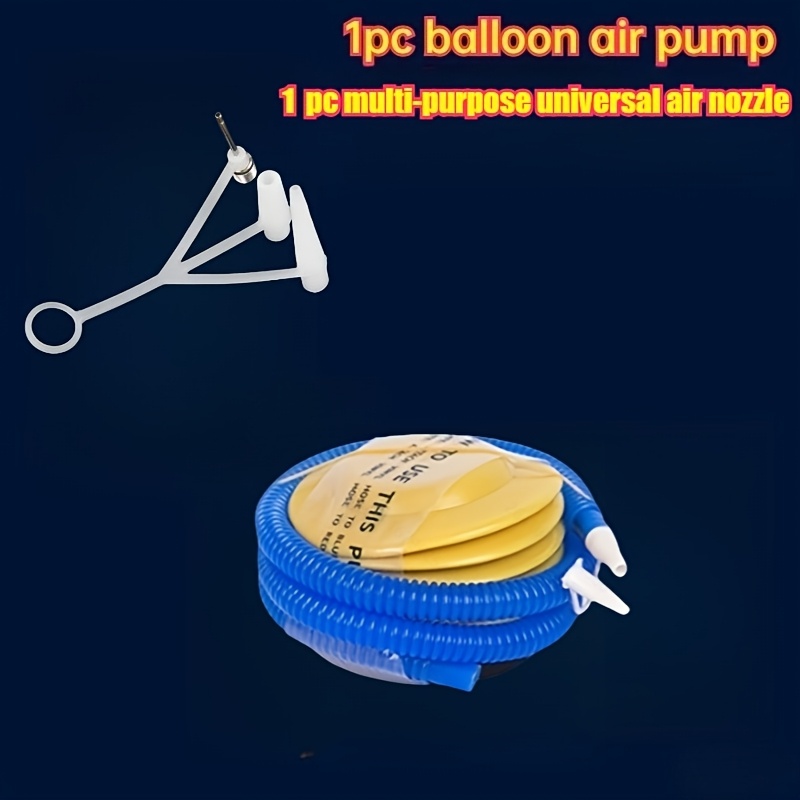 TEMU Inflatable Set Combination (portable And Easy-to-use Balloon Air Pump, Random Nozzle + 1 Universal Air Nozzle)-durable, , Suitable For Parties,