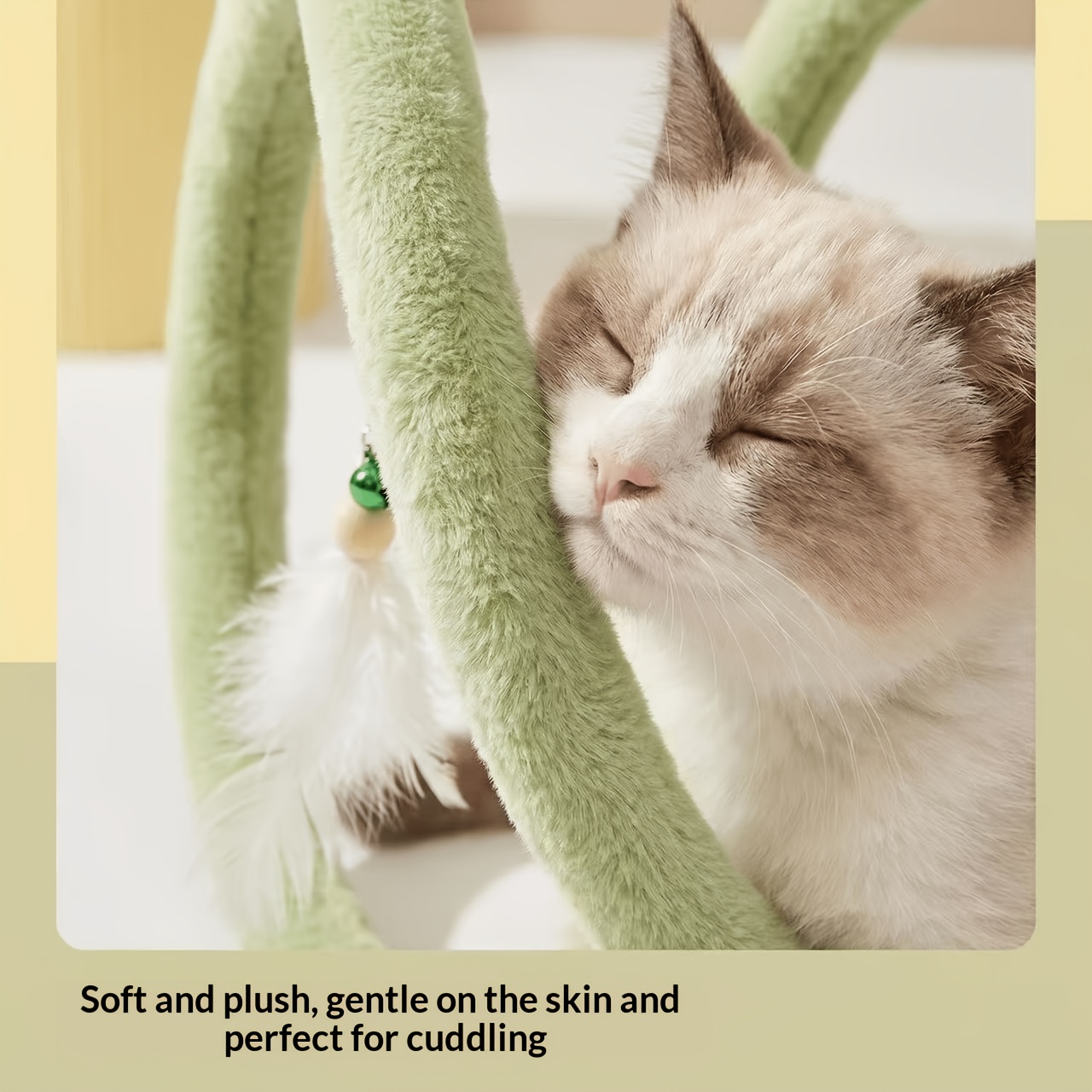 Cat Teaser Wand, Plush Spring Spiral Cat Tunnel Toy