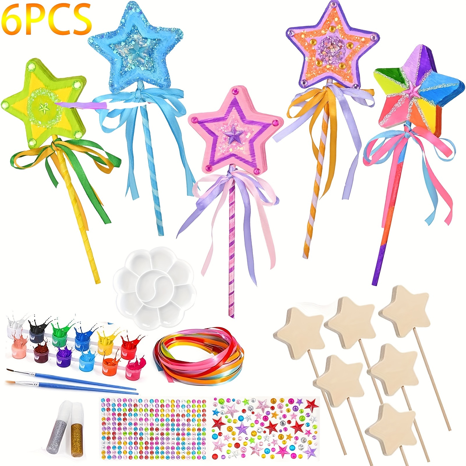 

Diy Wooden Star Wand Craft Kit: Wand Set, Birthday Gift, Wooden Star Wands, Girls Wand Set, With For Wands