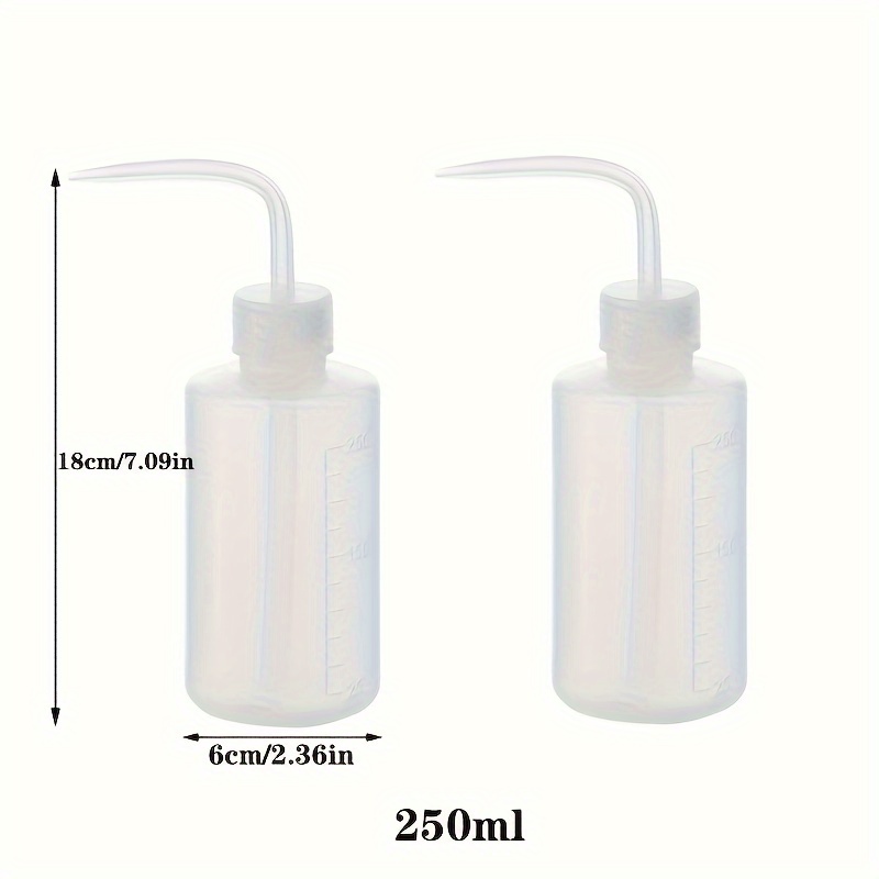 TEMU 2pcs Watering Bottles, Squeeze Type Watering Cans Succulent Watering Bottles For Plants And Flowers, Squeeze Bottles, Plastic Curved Mouth