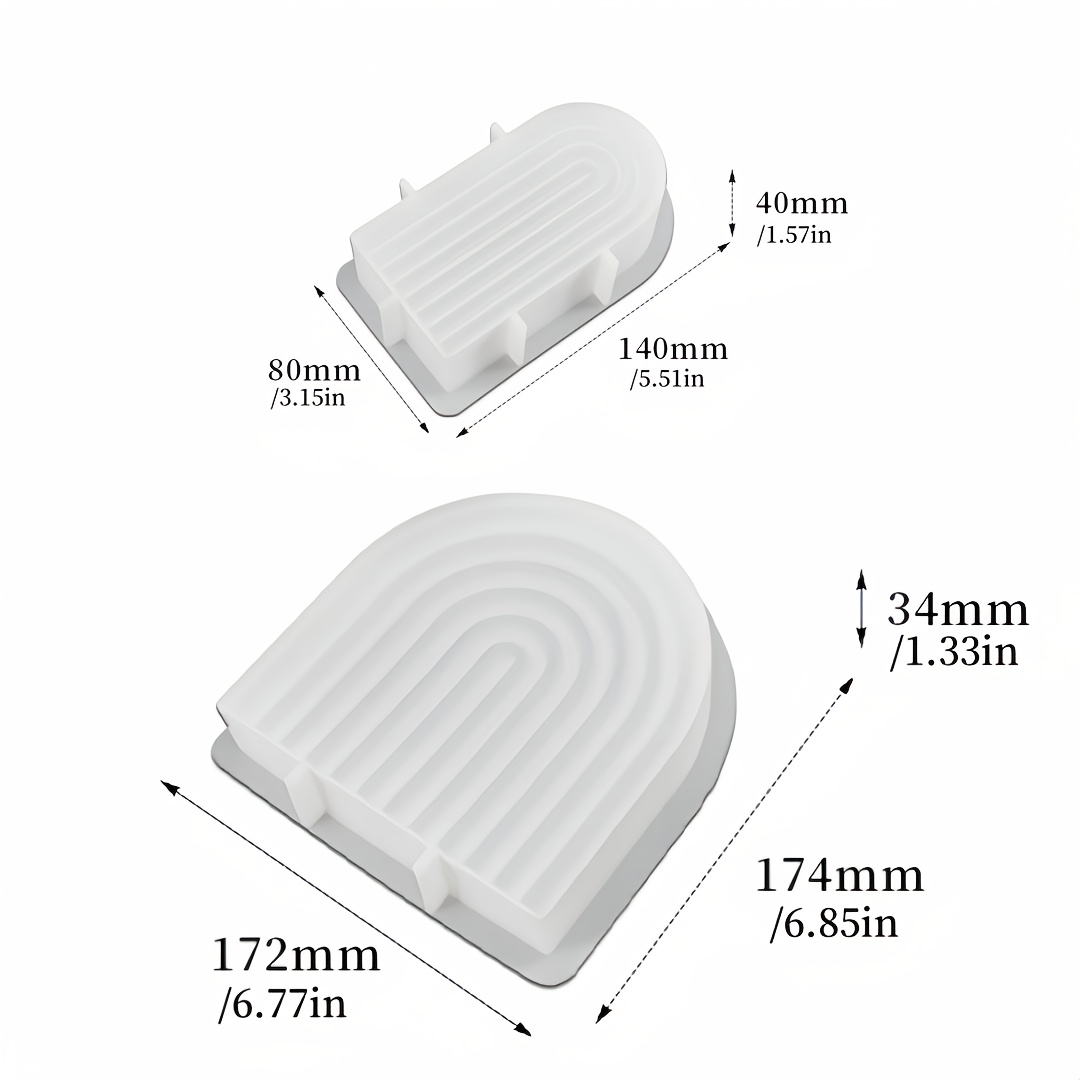 2pcs Arch Candle Making Molds, Bridge Shape Silicone Candle Making Molds, Large Candle Molds, Wax Casting Silicone Molds