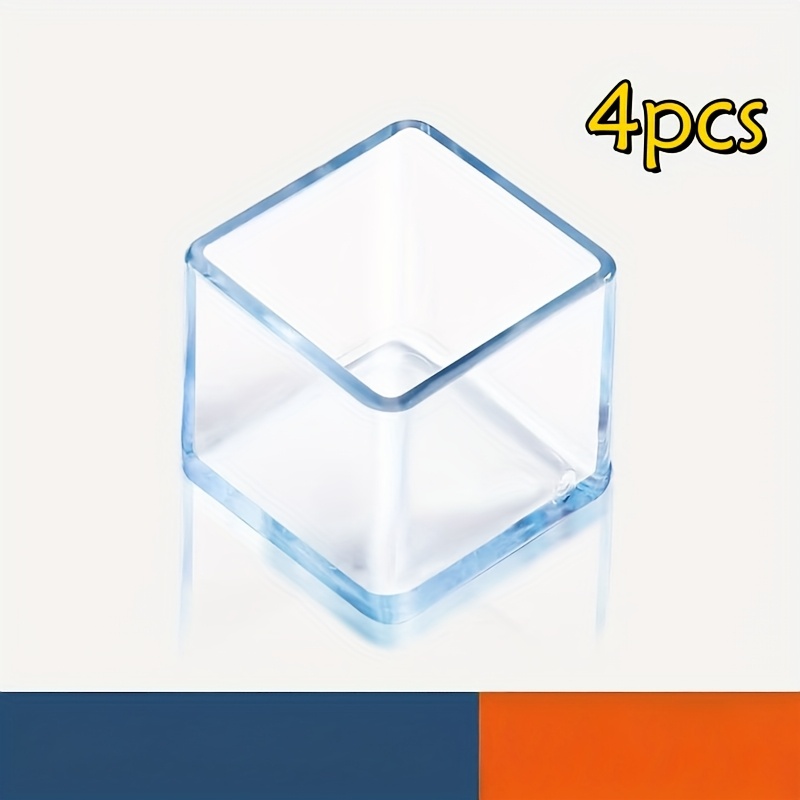 TEMU Copripiedi per Sedie in PVC , 4/12 pz, , 30x30mm, Protezione Durevole per , Protezione per Gambe di Sedia