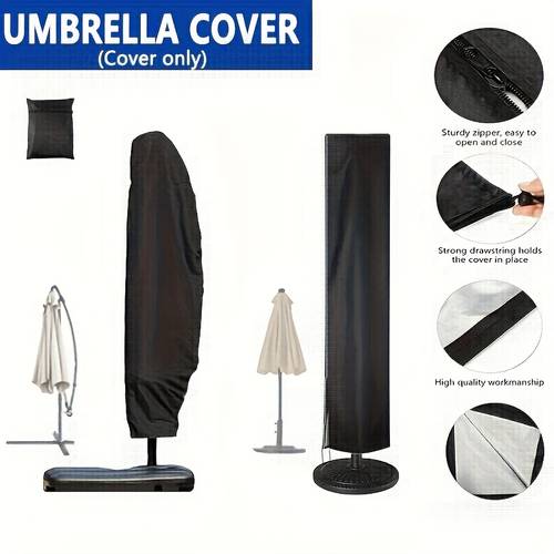 1pc zippered patio umbrella cover durable oxford fabric for 9ft 13ft cantilever banana straight umbrellas