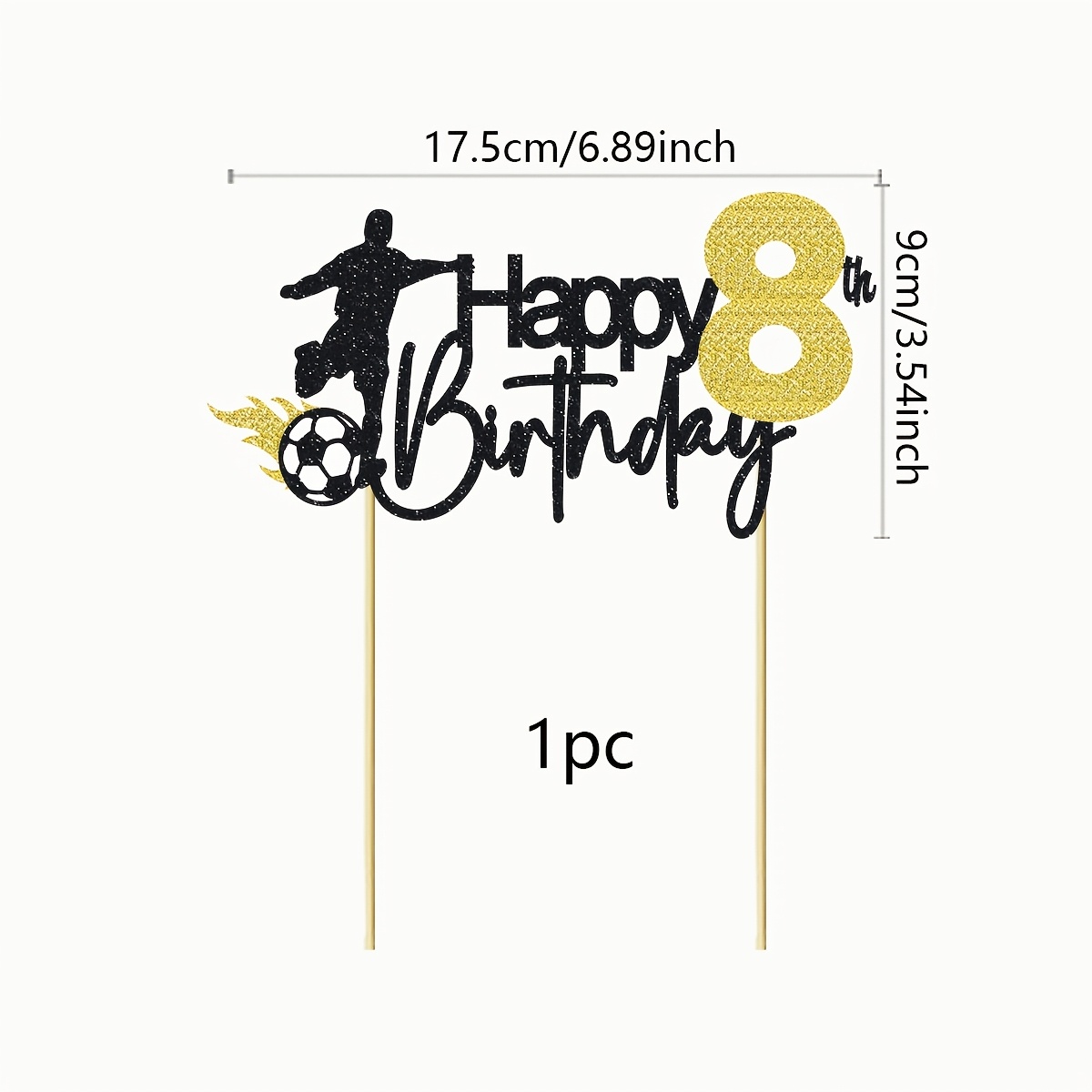 Soccer Event 2026 - A Sparkling Soccer-themed Birthday Cake Topper 7 To 16, Perfect For Decorating A Birthday Party, Halloween, Christmas