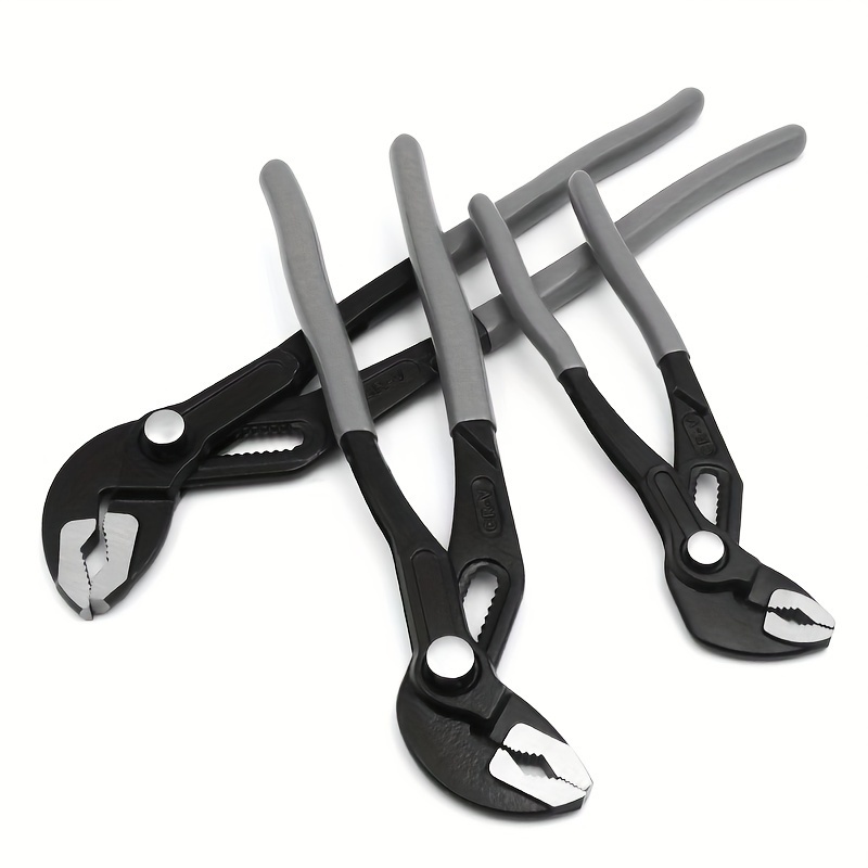 

3- Pump Pliers Set, 8-inch, 10-inch, And 12-inch Quick Release Groove Joint Pliers Set, Crv Steel Forged