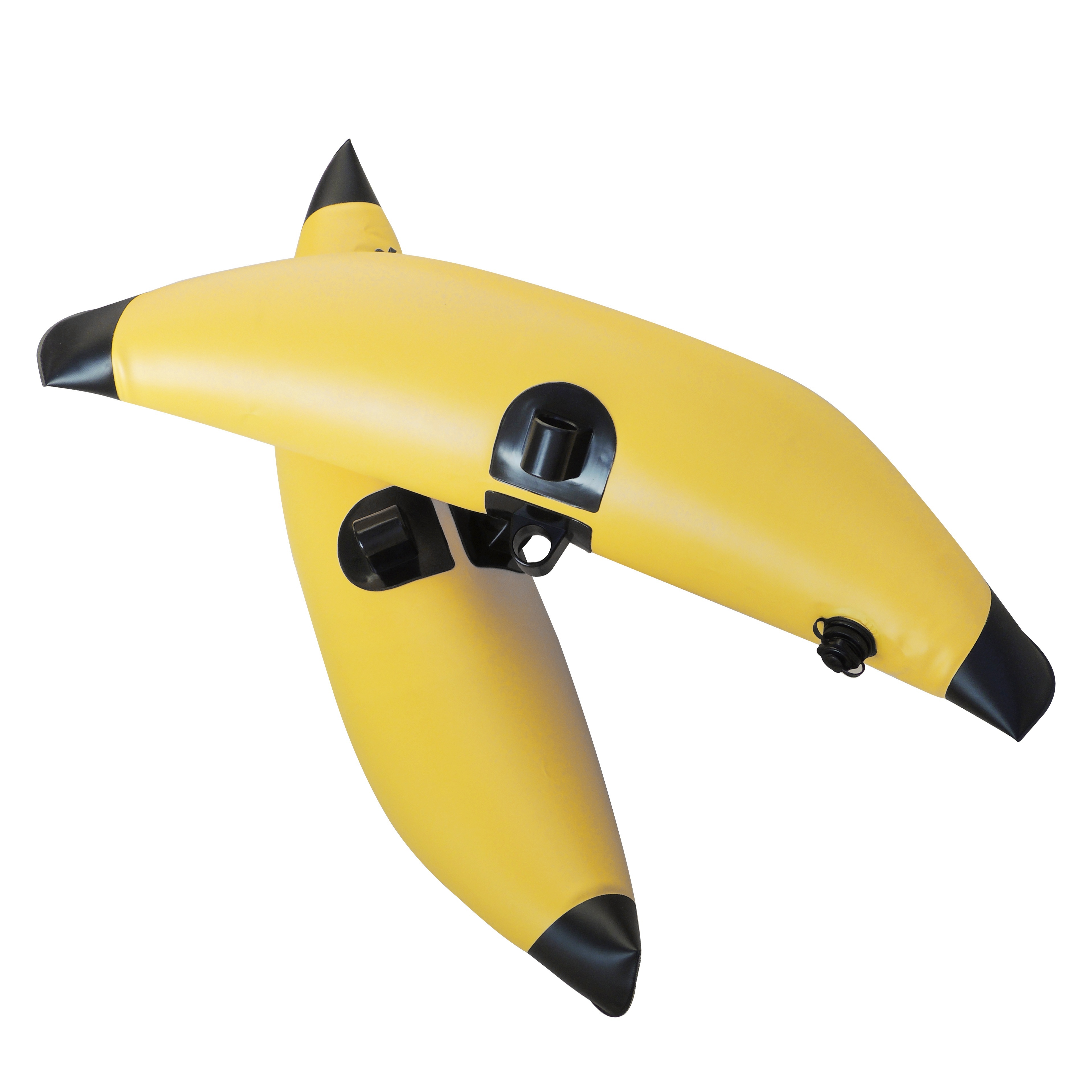 

1 Paire de Flotteurs de Kayak Gonflables Jaune - Matériau PVC, Stabilité Équilibrée, Convenable pour Tous les Âges