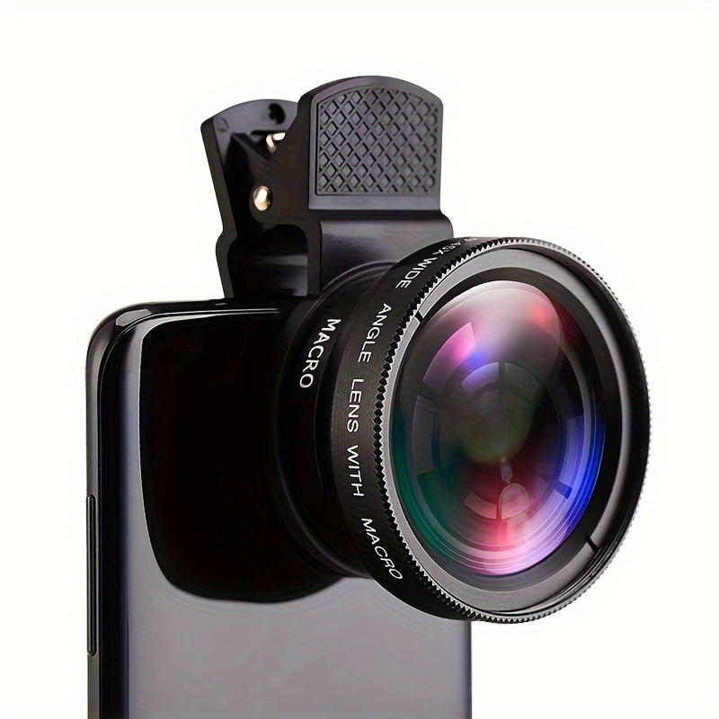 

2-in-1 Hd Smartphone Camera Lens - Clip-on, 0.45x Wide Angle & 15x Macro Magnification