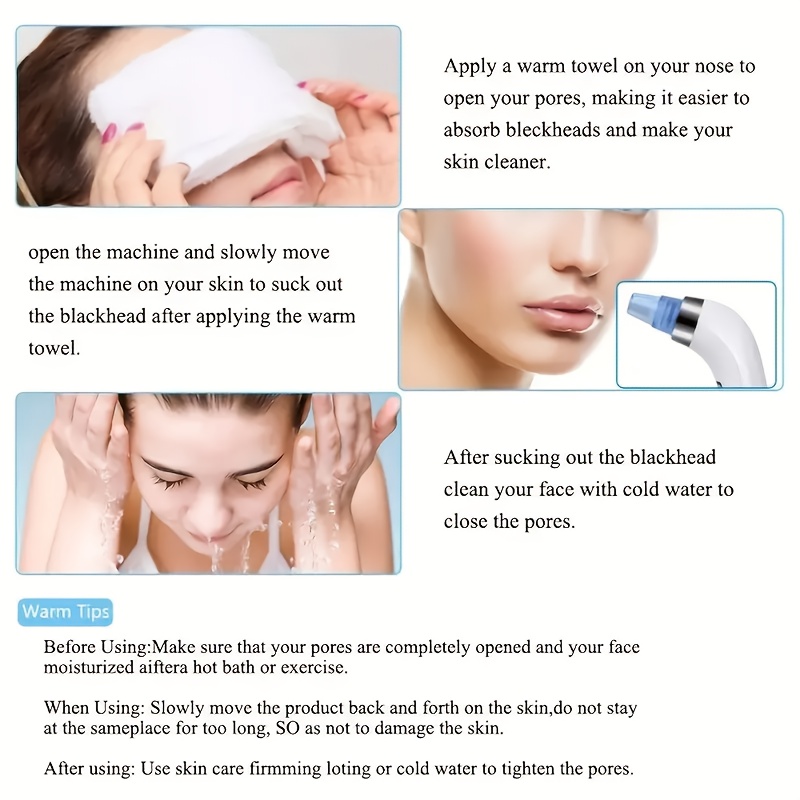 convenient home electric blackhead remover pore cleaner facial cleansing beauty instrument suitable for men and women without battery Product details 3
