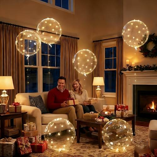 10pcs set 5 balloons 5 string lights bobo balloons with led lights transparent glow in the dark 20 inch transparent bobo balloons parties weddings christmas and outdoor decorations