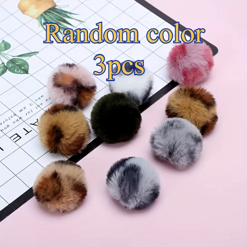 3pcs Cat Toys Balls Leopard Print Plush Balls Random Colors, Cat Self-entertainment Ball Soft Cat And Dog Universal Toy Ball Interactive Increase , Without Battery