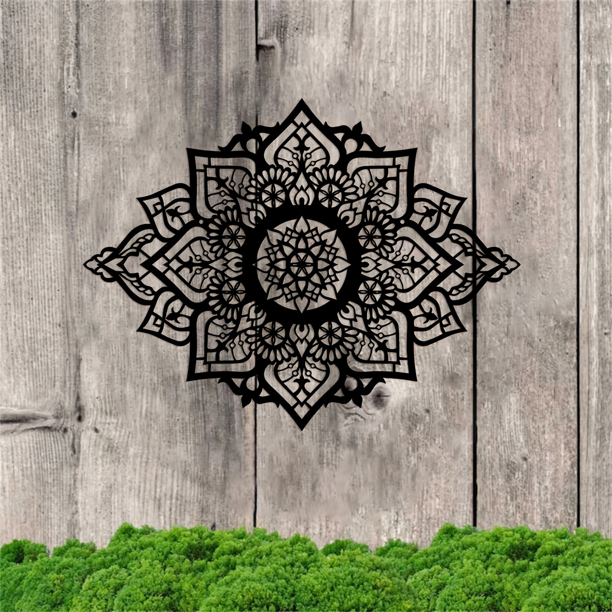 

1pc Modern Metal Mandala Flower Wall Art, Graphic Patterned , Elegant Botanical Wall Decor, 15.74" X 15.74", With Indoor Wall Mount For Living Room, Ideal For Wedding Housewarming Gift