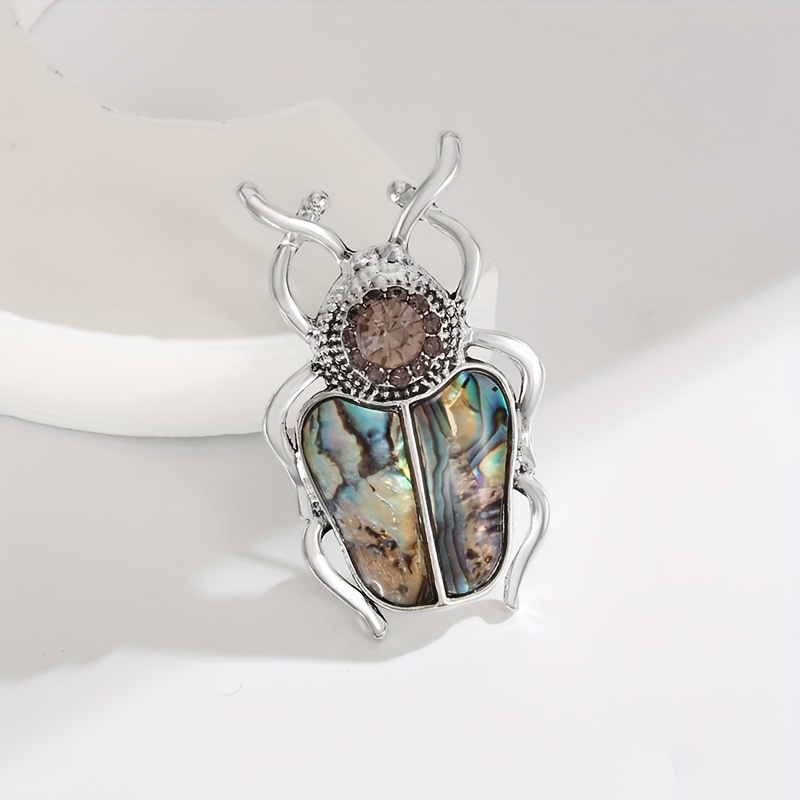 TEMU 1pc European And Vintage Brooch, Exquisite High-end Insect Alloy Flower Accessory