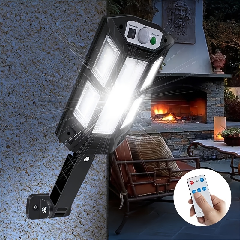 TEMU 1pc Solar Outdoor Lights Led Street Light, Solar Lights Outdoor With 3 Adjustable And Wide-angle Lighting. Dusk-to-dawn Operation, Ideal For