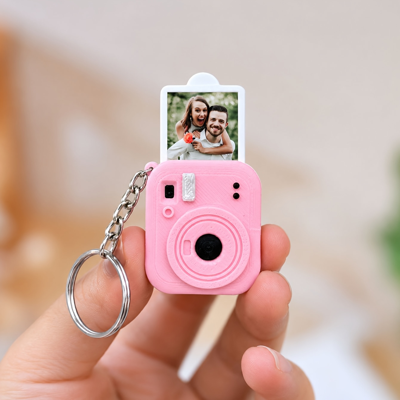 TEMU Porte-clés Caméra Personnalisé, Photos Personnalisées, Mini Cadeau Souvenir Personnalisé, Porte-Photo Porte-clés, Cadeau Porte-clés , Porte-clés