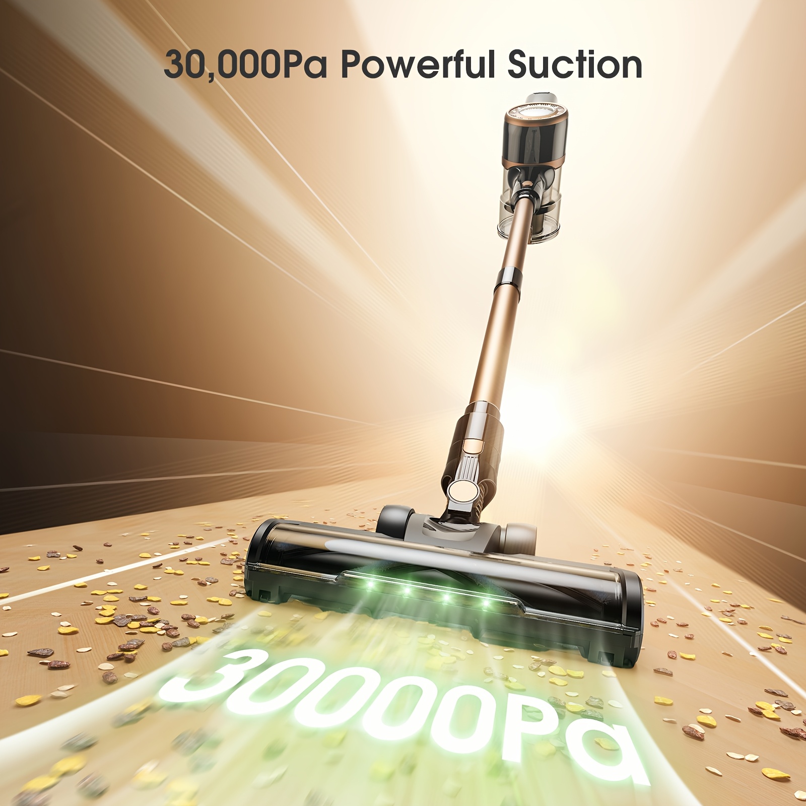 Lubluelu P2 Draadloze Stofzuiger, 33Kpa Staafstofzuiger met -Klitten Borstel en Verbeterd Groen Licht