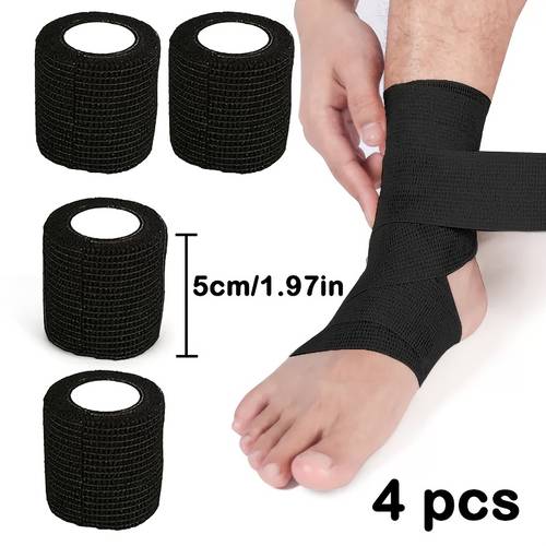 1 2 3 4 5pcs 5cm 1 97in sports bandage breathable self elastic wrap athletic tape for wrist and ankle support sports sports tape sports wrap sports bandage