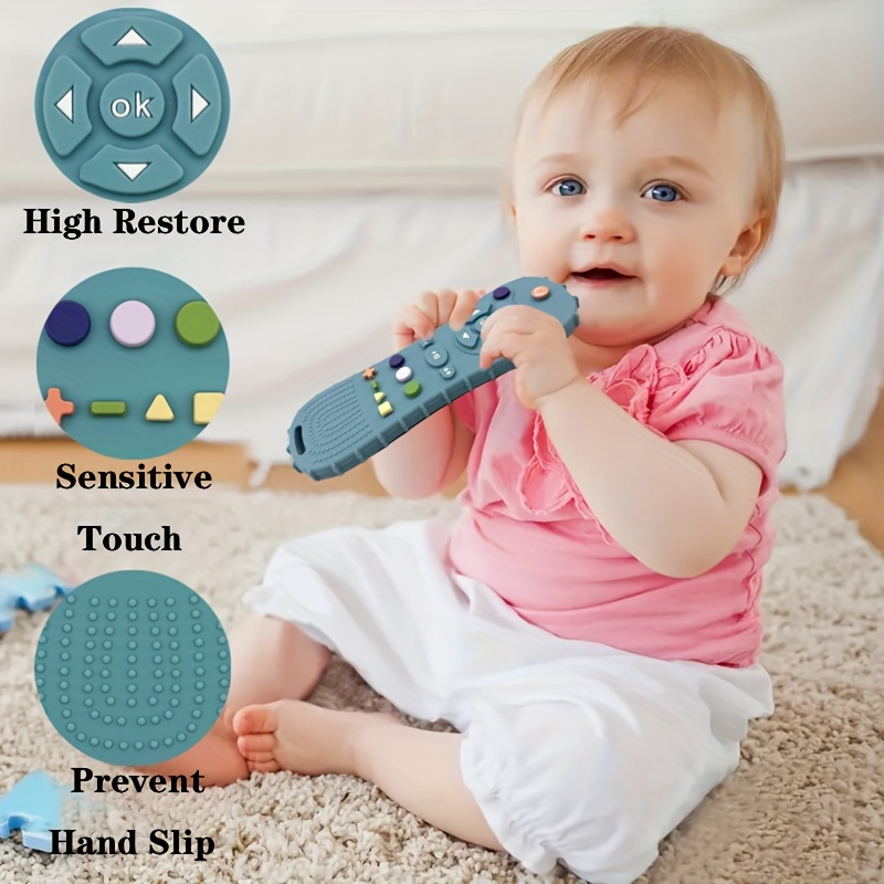 

1pc Silicone Baby Remote Control Teether, Food Grade Teether, Great Christmas Halloween Thanksgiving Day Gift, New Year's Gift, Valentine's Day Gift