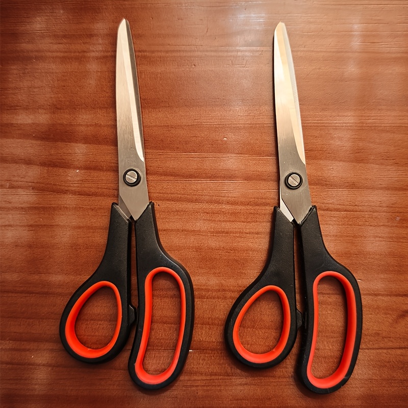 TEMU 1 Set 2pcs 8.46-inch Heavy Duty Multi-functional Scissors, Suitable For Hair Cutting, Paper, Plastic, Sewing And Office Use, Stainless Steel