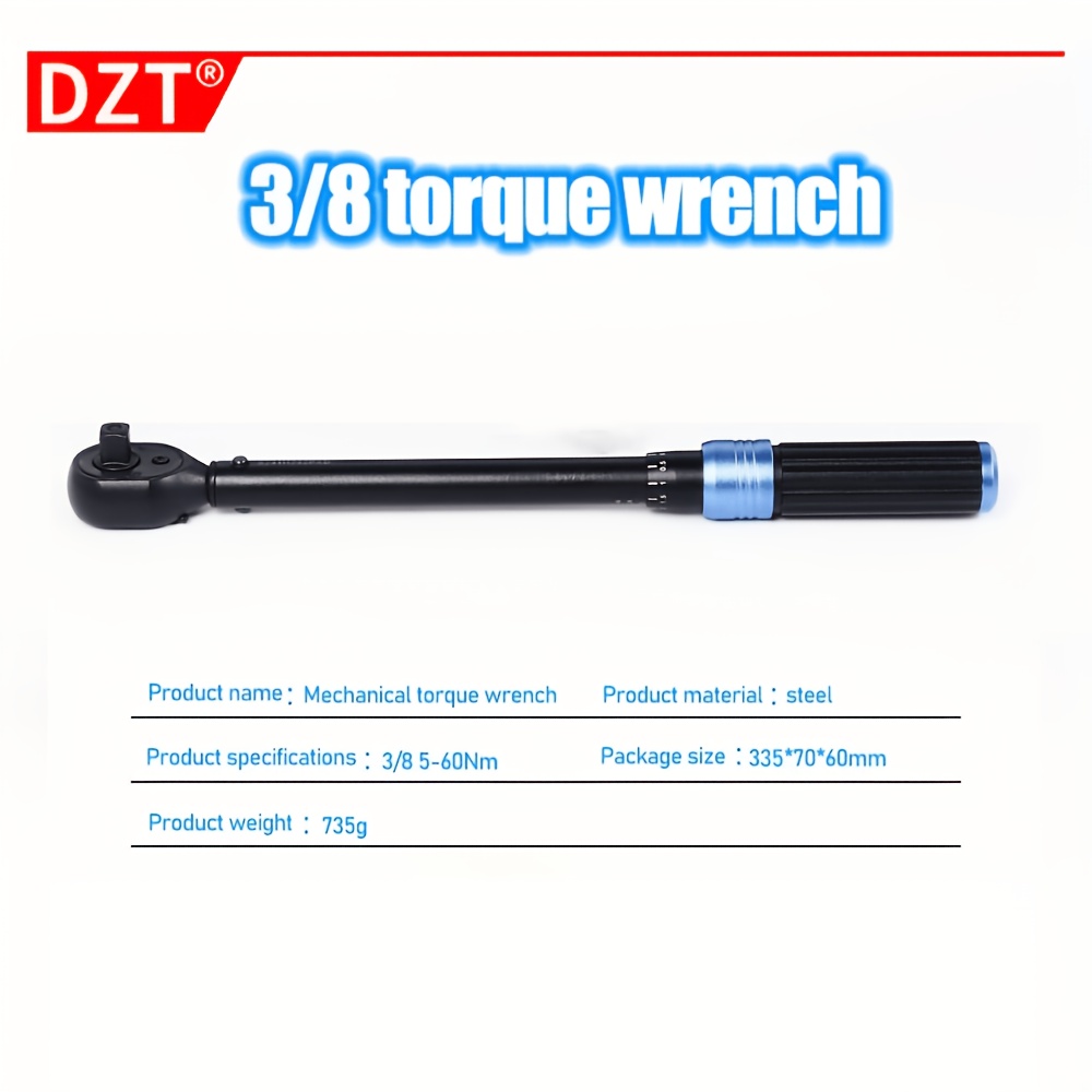 Adjustable Torque Wrench 5-220nm, 1/4" 5-25n.m, 3/8" 5-60n.m, 1/2" 20-220n.m, Chrome Vanadium Steel Material, Suitable For Car, Motorcycle, Bicycle Maintenance
