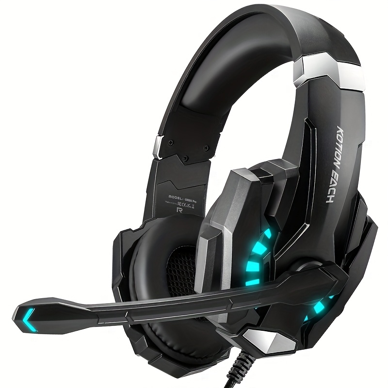 Image of Gaming Headset For Ps4pcs 1 Ps5 Controller, Noise Cancelling Over Ear Headphones With Mic, Led Light, 7.1 Surround Sound, Soft Memory Earmuffs For