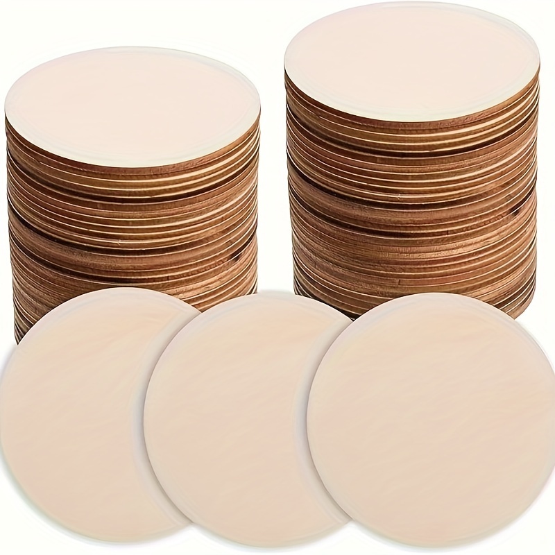 

36pcs 3" Wooden Circles For Crafts, Diy Projects & Home Decor - Christmas Ornaments, Rustic Weddings & Holiday Decorations