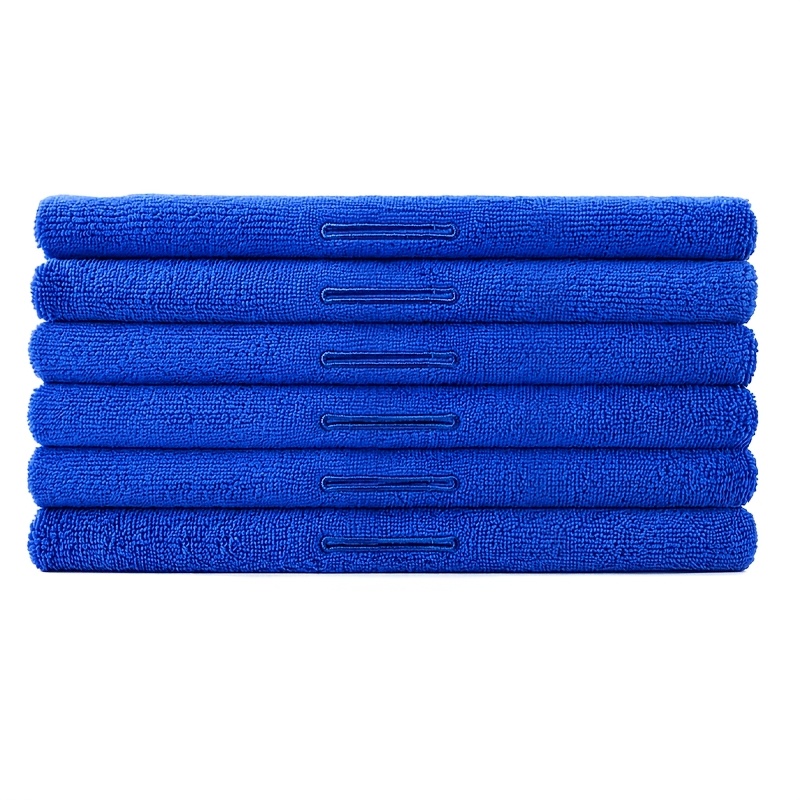 TEMU 6pcs Fleece Mop Replacement Cloth With Hole Design, Suitable For Most Flat Mops, Water Absorption And Decontamination Cleaning Cloth, , Special