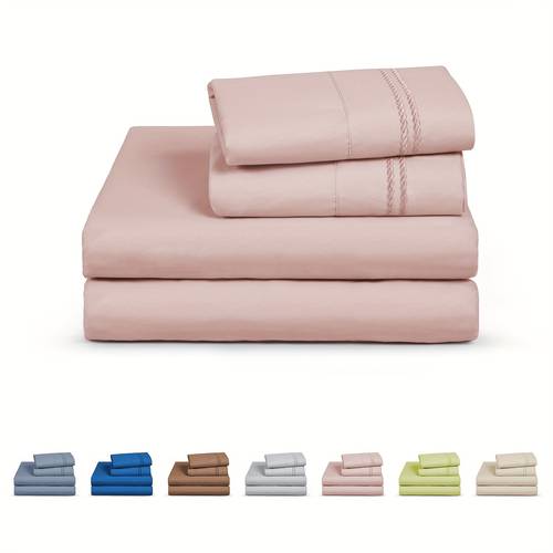 6pcs sheet set deep pocket ultra soft machine washable sheet set fade resistant embroidered bedding sheet 4pcs for twin size sheet set