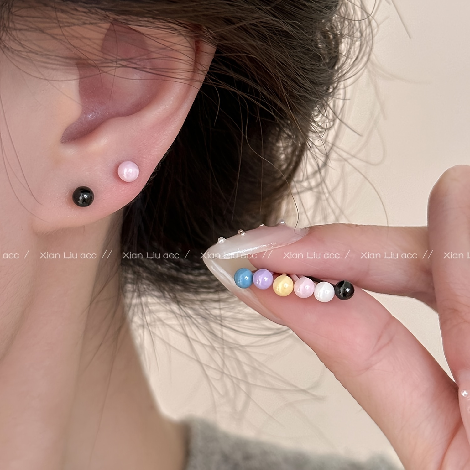 Colorful Bioceramic Ear Studs for Women, Cute & Easy Wear