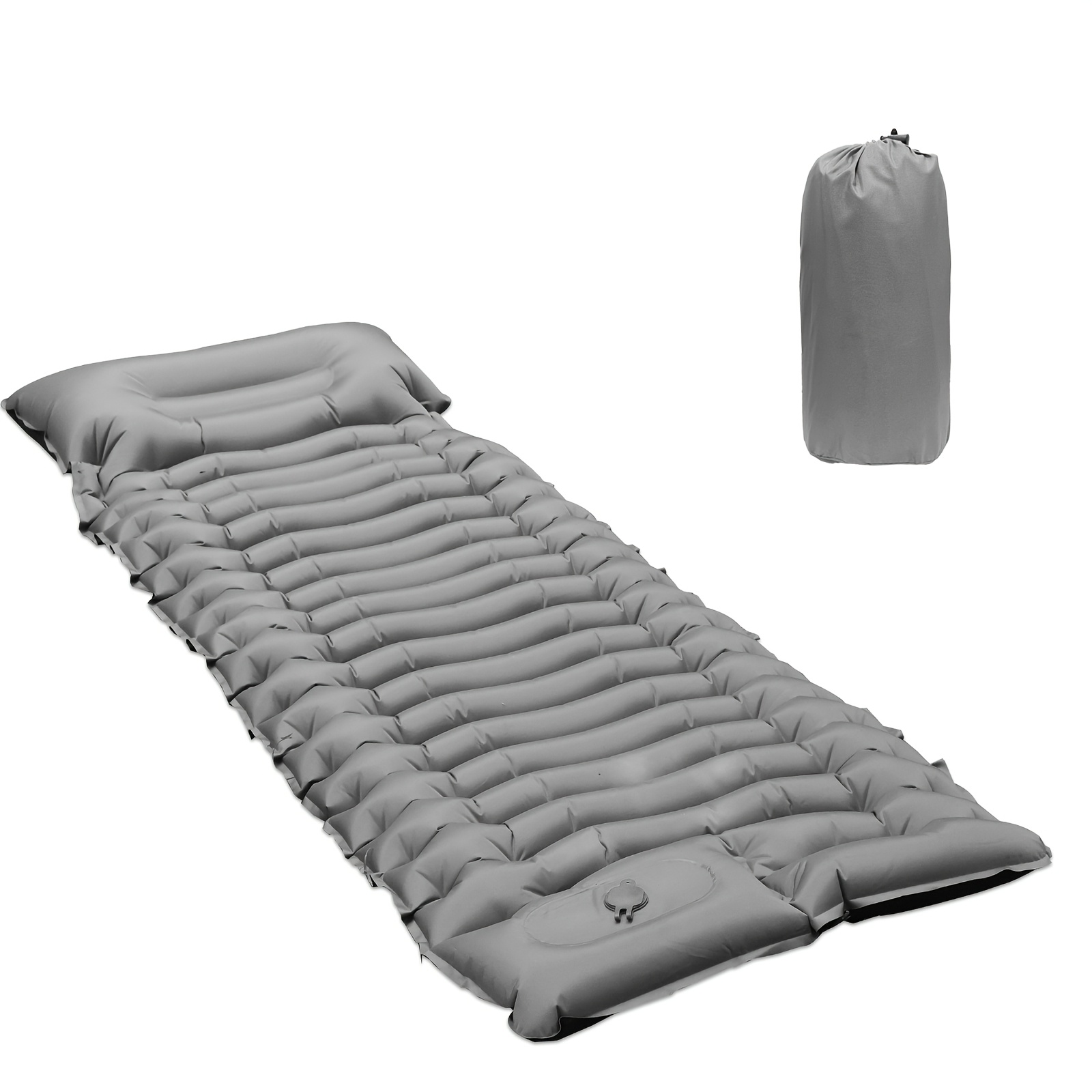 Inflatable Sleeping Pad Camping Inflatable Sleeping Pad Ultralight Sleeping Mat Camping Cot With Built-in Foot Pump And Pillow Camping Gear Camping Essentials, For Backpacking Hiking Traveling