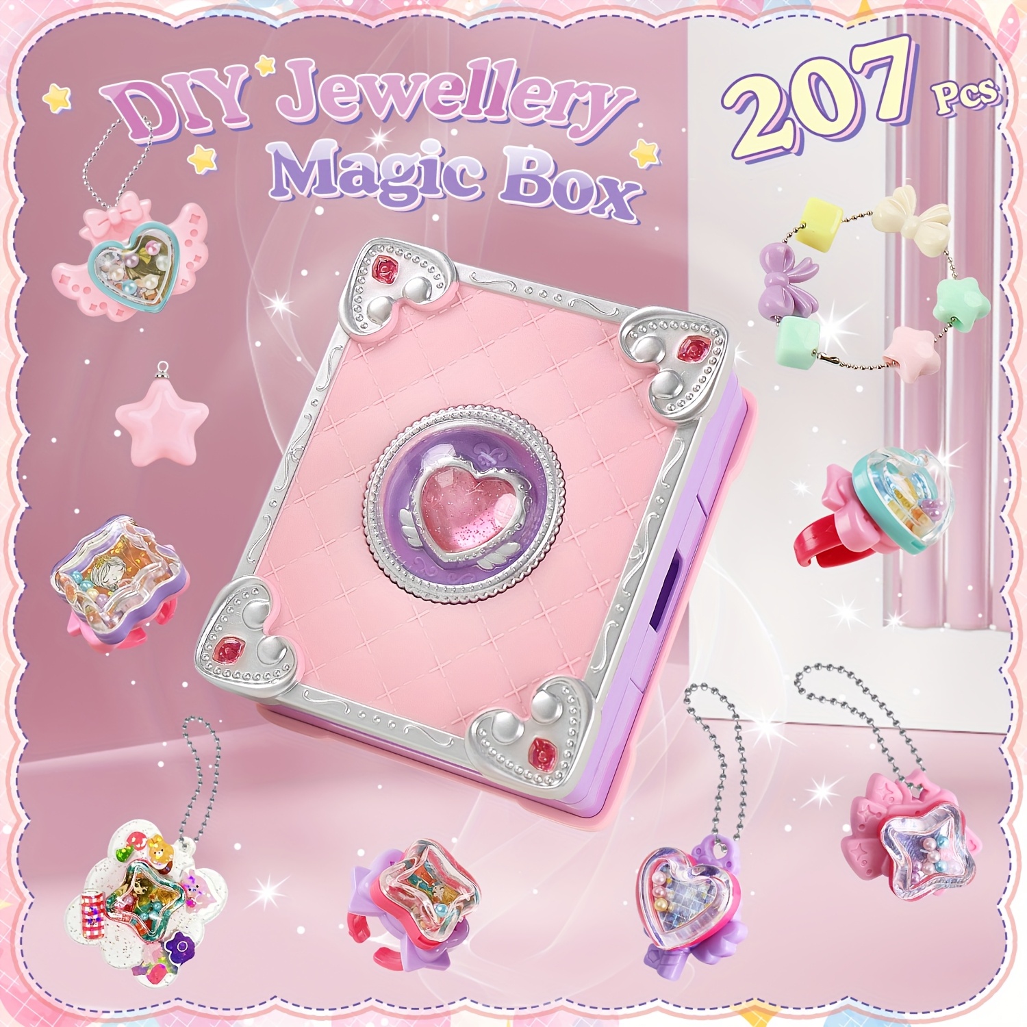 

Vicalo 207pcs Making Kit - Plastic And Set For Bracelets, Necklaces, - Pendant - Christmas