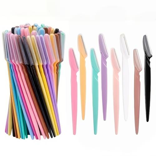 imagem do item 10 peças de aparador de sobrancelhas de aço inoxidável de cor - ferramenta multifuncional sem perfume para remoção de com lâminas afiadas, de , sem aditivos, uma de presente para o , halloween e páscoa