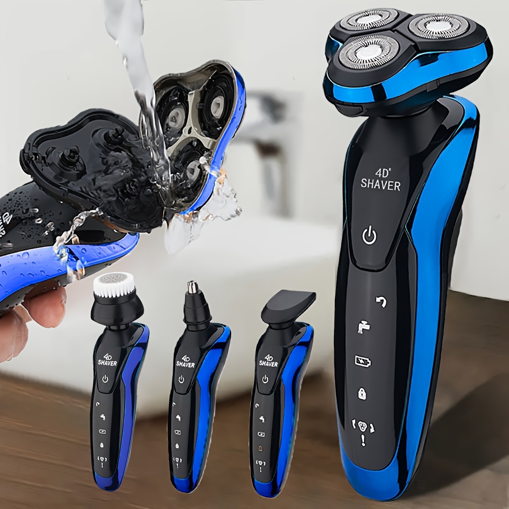 

Men's Multifunctional Electric Shaver, Usb Rechargeable, Washable, Trimable Nose Hair, Facial Cleansing And Repair Sideburns