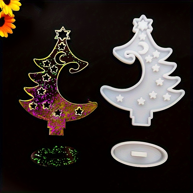 

Silicone Resin Casting Molds For Diy Christmas Decorations, Irregular Christmas Tree Shape, Tabletop Ornament Craft Mold For Plaster And Epoxy - Festive Diy Home Atmosphere Decor