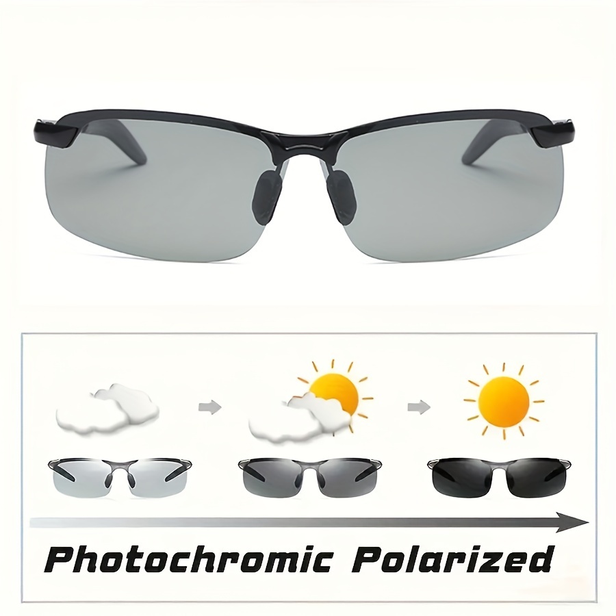 

Men's Photochromic Sports Glasses For Outdoor Activities - Fishing, Driving, Hiking, Cycling, Photography - Glasses