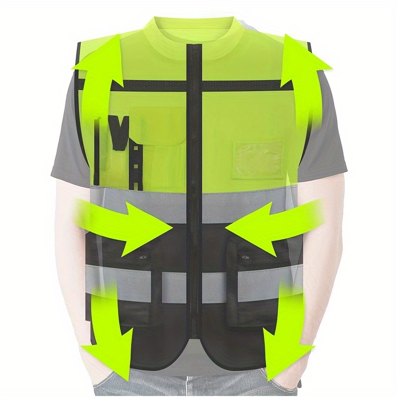 Gilet Jaune, Gilet De Sécurité Réfléchissant Réglable De Haute