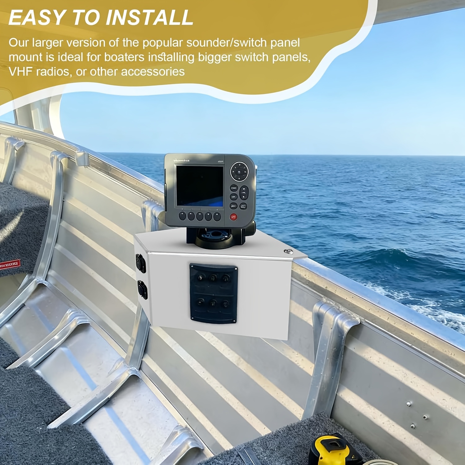 Aluminum Side Console Switch Panel Mount for Boats