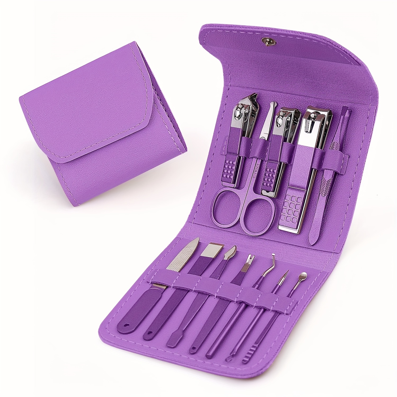 

Manicure Set Pedicure Kit Professional Nail Clippers Set Nail Kit Manicure Kit For Women Men - Purple