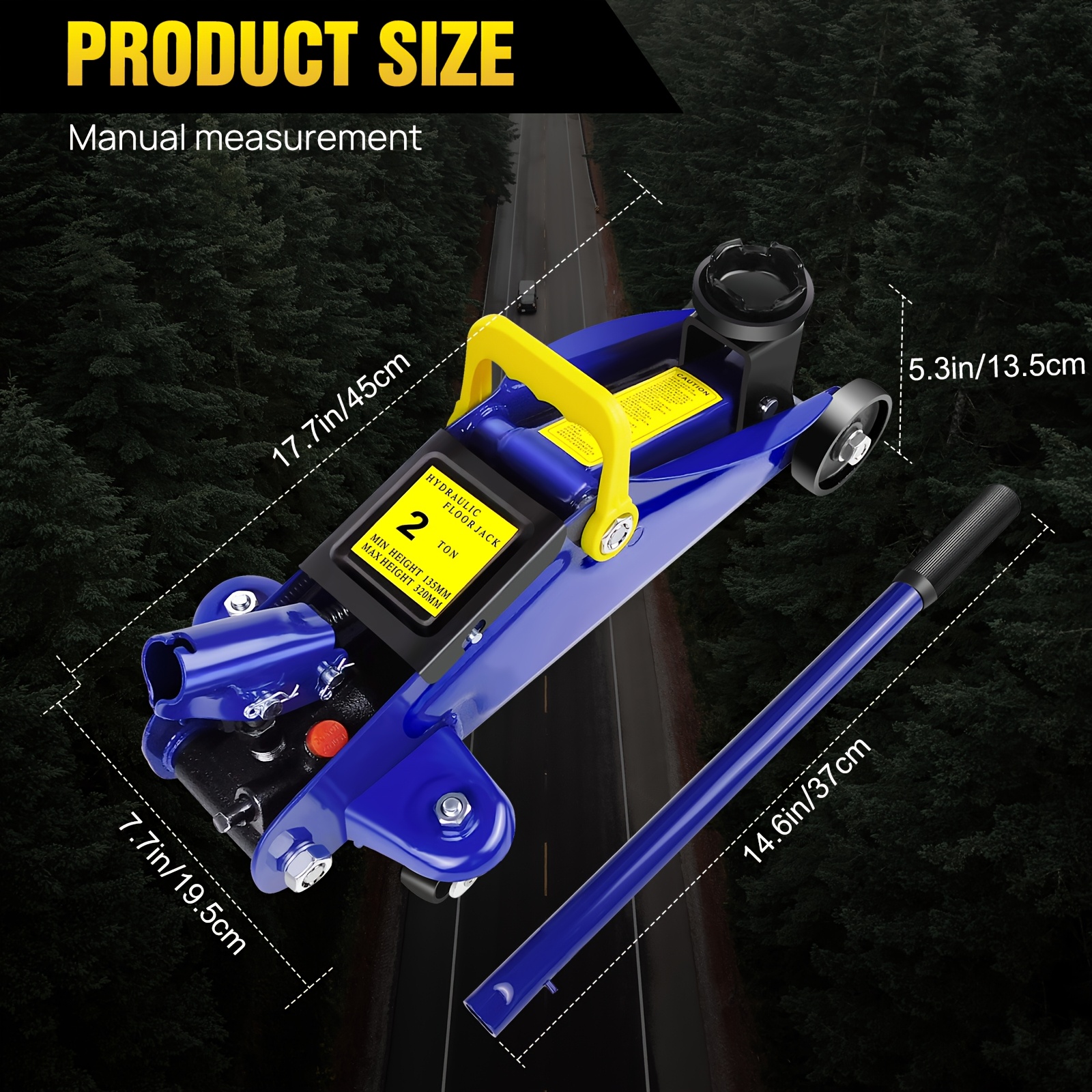Heavy-Duty Hydraulic Car Trolley Jack with 2 Tons Capacity