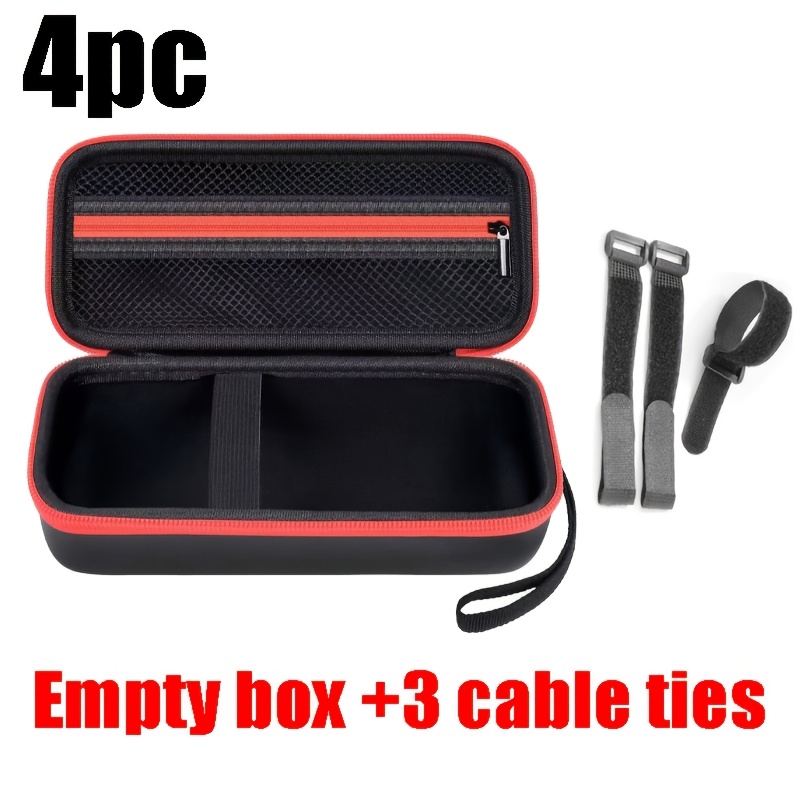 TEMU Juego de 4 piezas de de almacenamiento portátil EVA para arrancador de coche, , y - Estuche vacío + 3 , a prueba de golpes y caídas, organizador