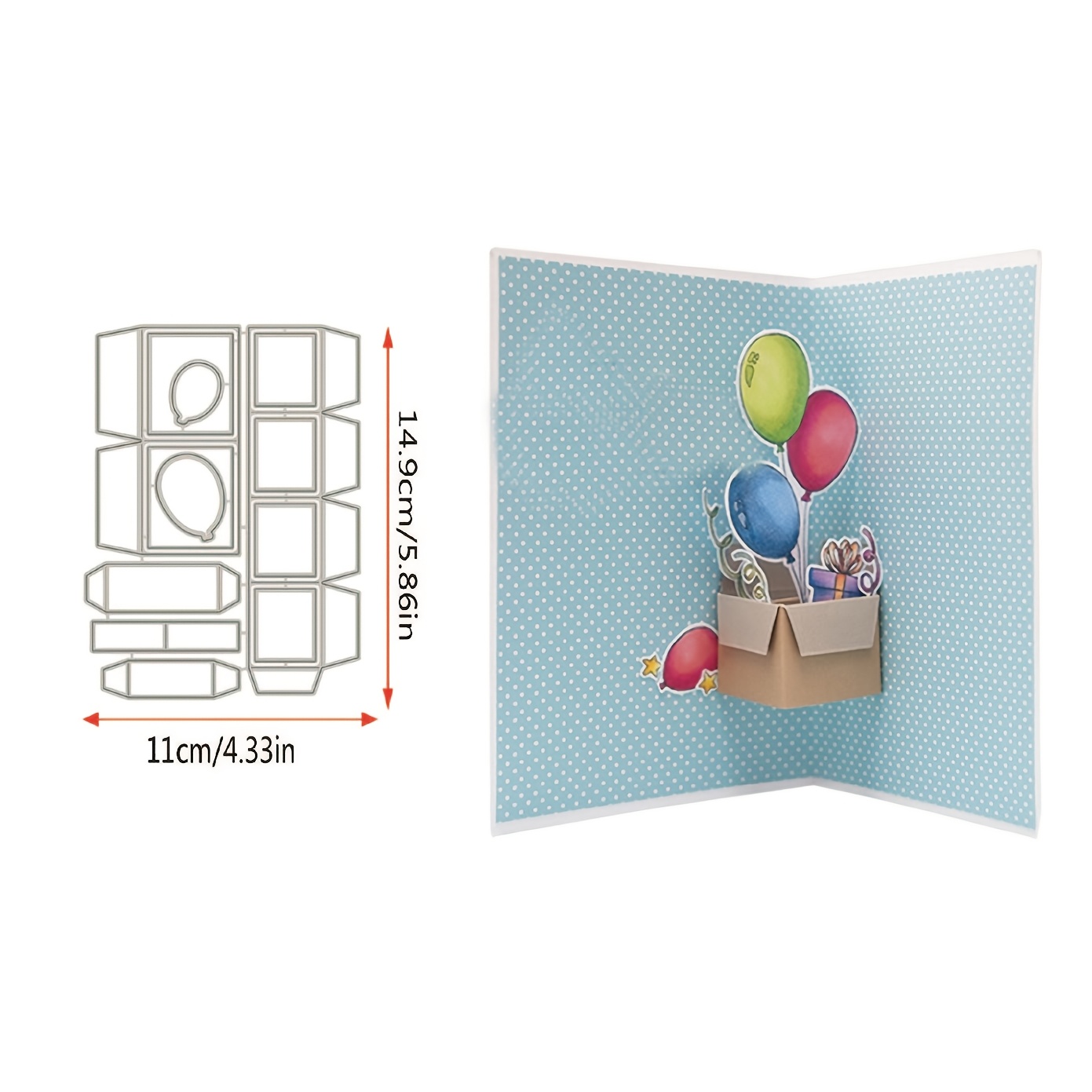 A Metal Cutting Die For Balloon Bouquets, Suitable For Scrapbooking And Paper Crafts, Including And Punch Templates