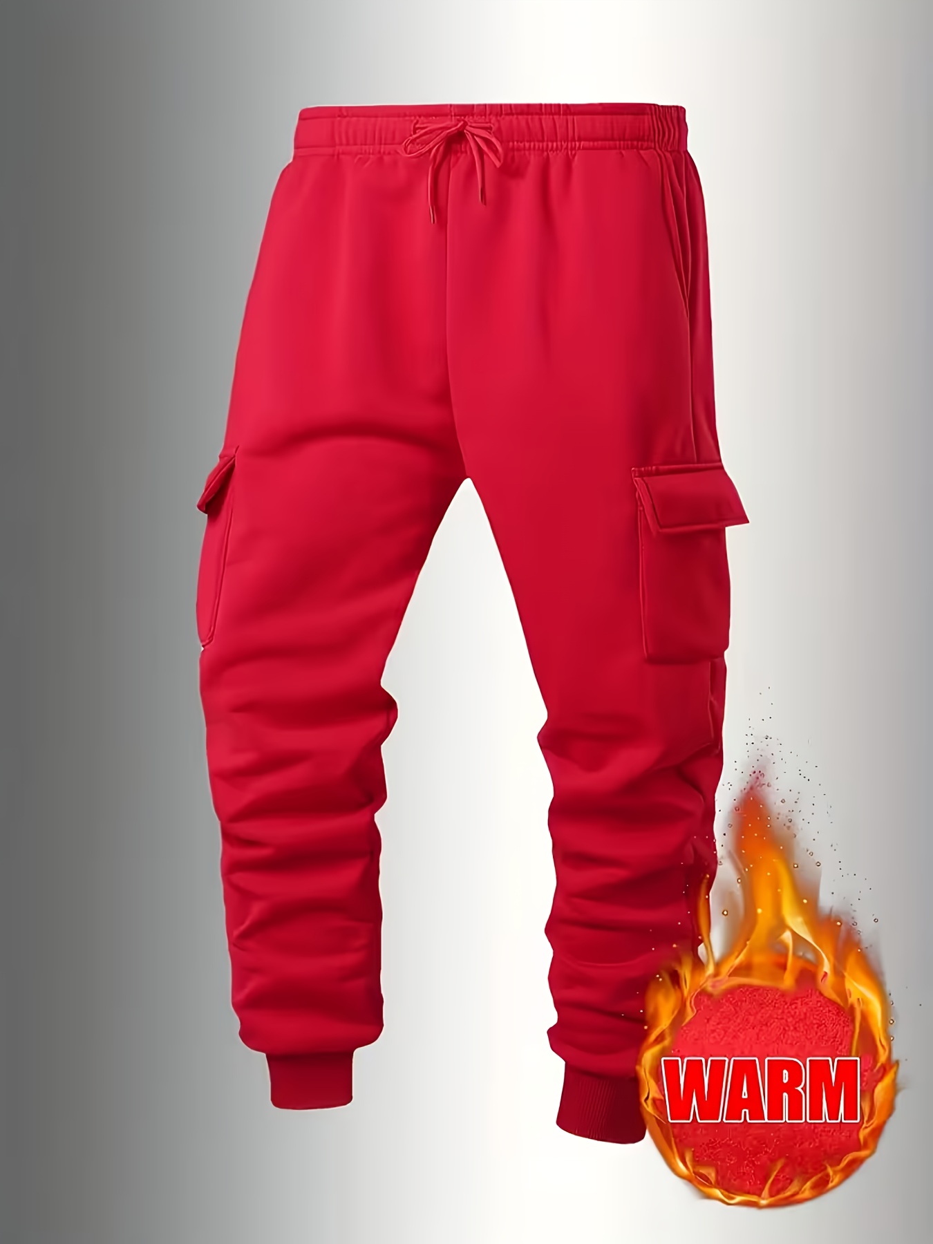 Jogger Homme Polaire Chaud Pantalon de sport long décontracté pour homme, une seule pièce, joggers de couleur unie, pantalon long élégant, pantalon de sport à cordon élastique, pantalon de couleur unie décontracté d