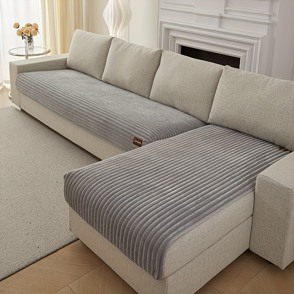 E-shop 2-teiliges modernes minimalistisches Kissen-Set für -Sitzplatz + L-förmigen Konkubinen-Loungesessel-Kombinationssofa, rutschfester langlebiger