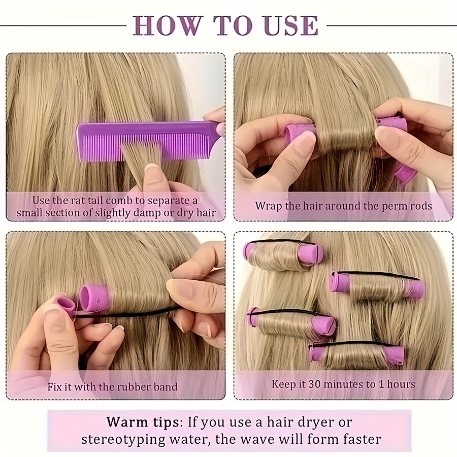 stuks blauwe haarrollers met elastische banden hoezen Temu