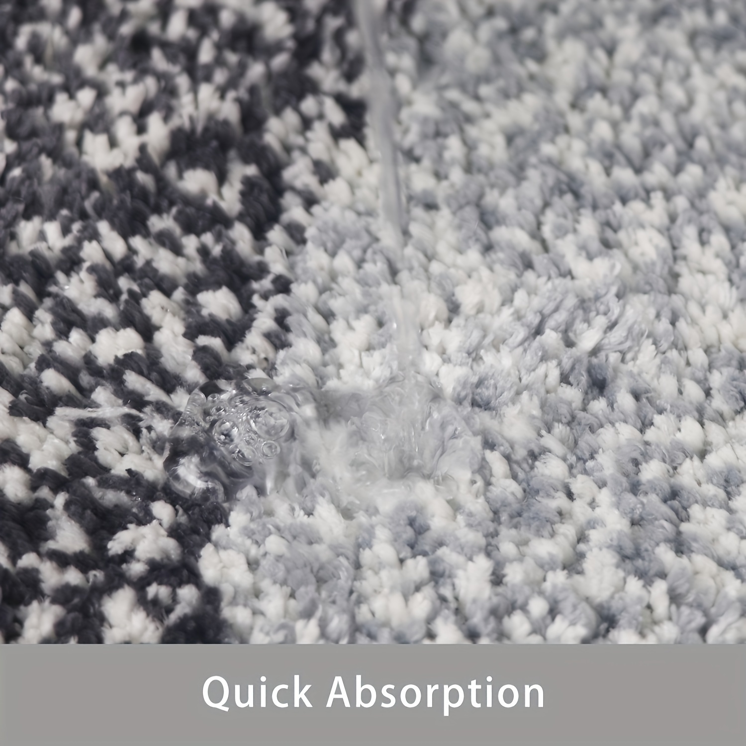 gradient microfiber flocking floor mat polyester bath mat return   mat multi color   non slip mat bathroom mat Product details 3